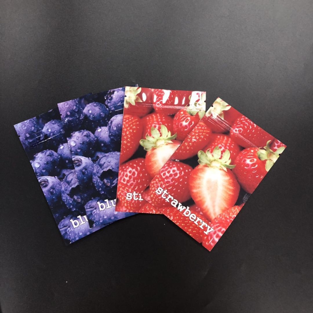 Bahan Foil Berlapis Glossy Herbal Dupa Kemasan 3 Sisi Sealed Flat Bag Kustom Dicetak