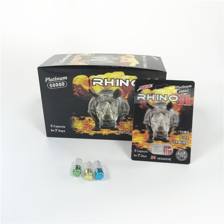Kemasan Blister Plastik Badak 3D Ukuran Disesuaikan Untuk Kapsul Seksual Pria