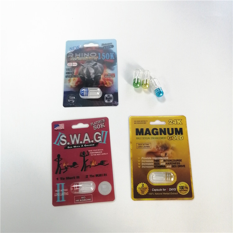 Peningkatan Kinerja Seksual Pil Blister Pack Kartu Kemasan Dengan Kotak Display