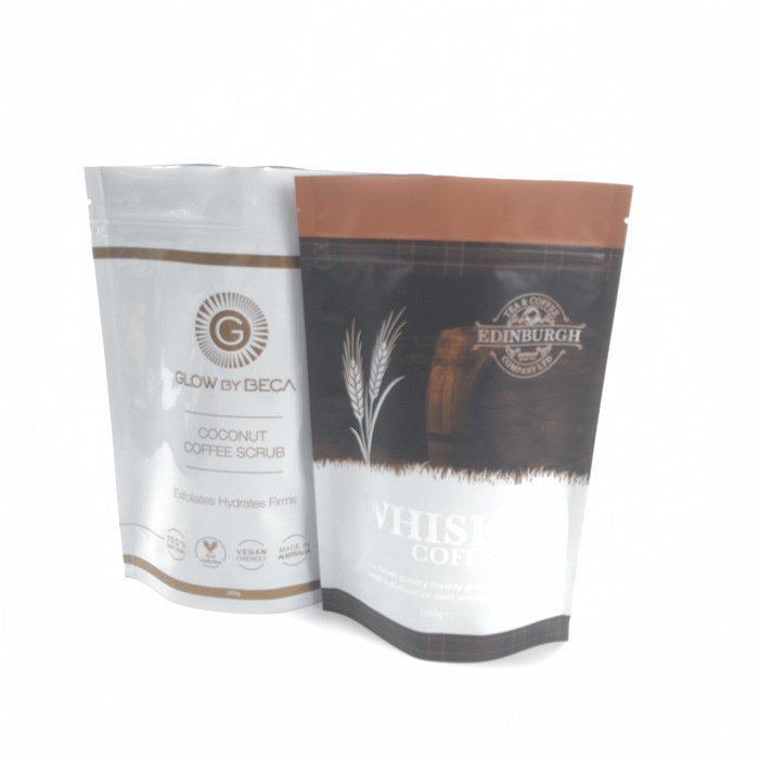 Kunci Zip Kantong Plastik Kemasan Aluminium Foil Tas Kopi Pencetakan Gravnre