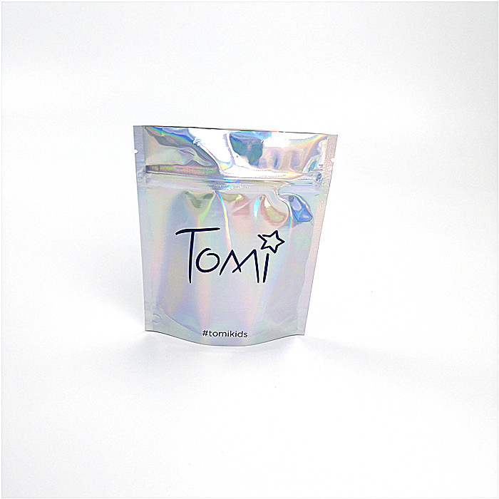 Tas Kosmetik Organizer Degradable Bio Cetak Kustom Laser Holografik 100% Daur Ulang