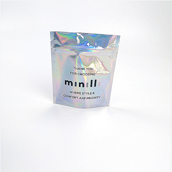 Ukuran Disesuaikan Makeup Organizer Bag Holographic Hologram Laser Mylar Ziplock