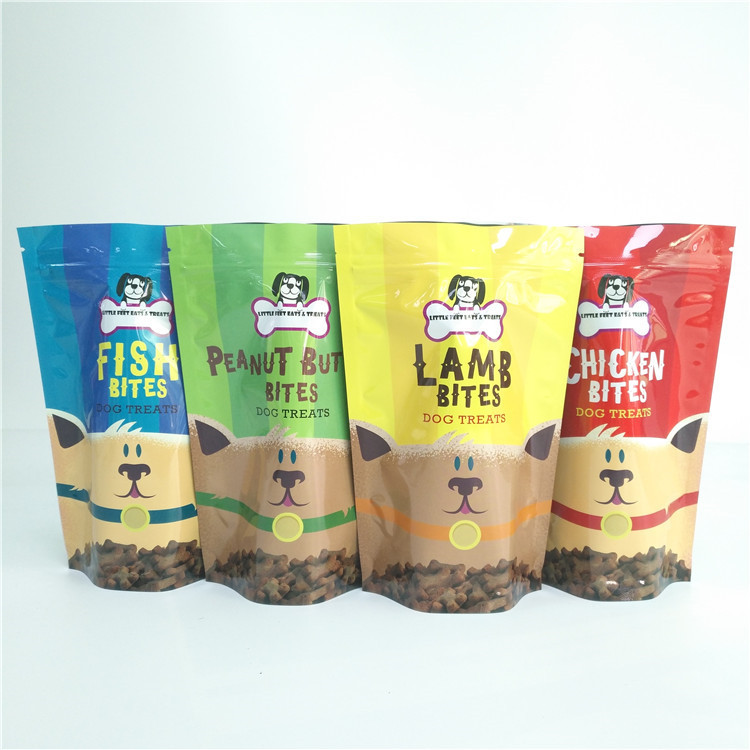 Dog Treat Storage Pet Food Bag Plastik Laminated Reusable Vacuum Organic Pouch