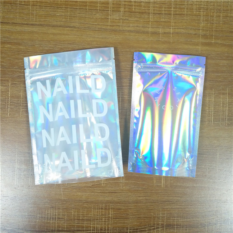 Biodegradable Iridescent Mylar Laser Pouch Kantong Plastik Kemasan Garam Kopi Lulur