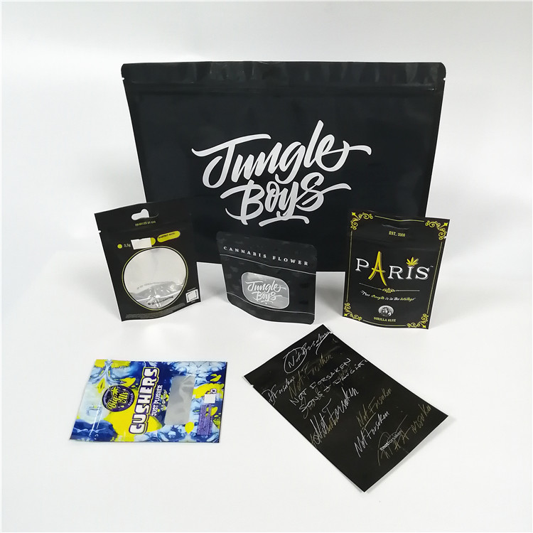Jelas Jendela Aluminium Foil Kantung Kemasan Cbd Weed Mylar Plastik Doypack Paket Dengan Zipper