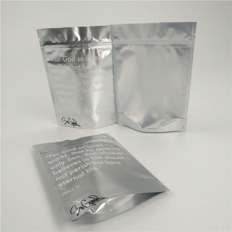 Bahan Laminasi Kantong Plastik Kemasan Sliver Medical Ziplock Bag Stand Up