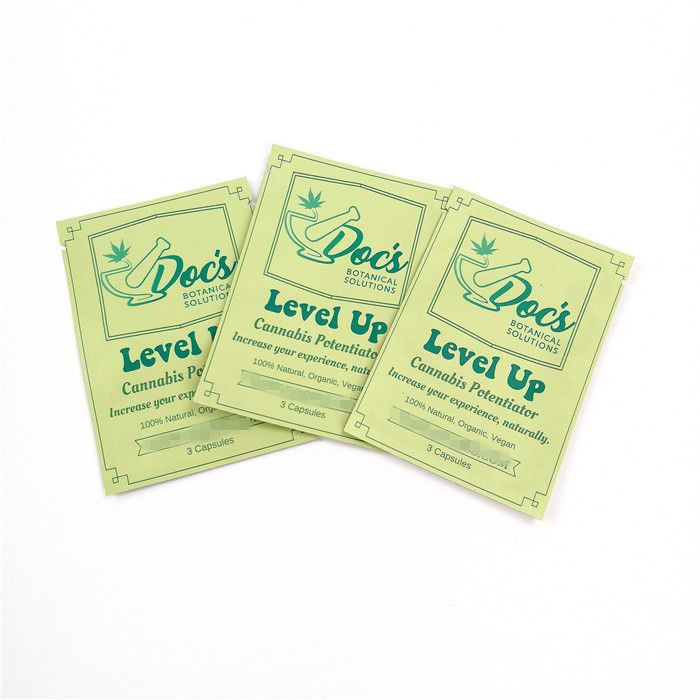 Kemasan kantong plastik Cbd cetak yang disesuaikan untuk rokok / tembakau