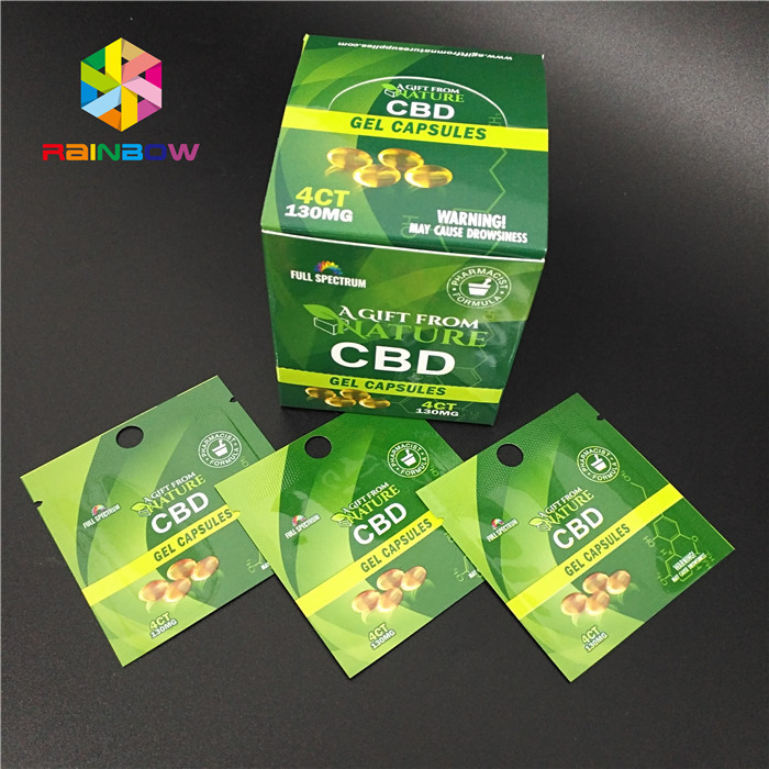 Digital Printing Herbal Kemasan Dupa CBD Gummy Gummies Permen Rami Alami