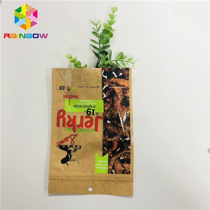 Bukti bau Aluminium Foil Kantung Makanan Stand Up Mylar Jerky / Dry Fruit Bag