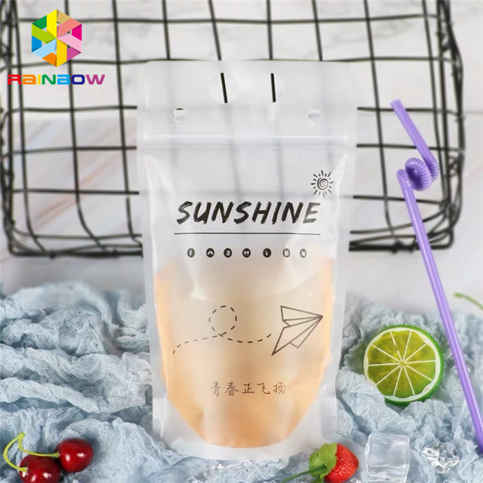 Gravure Printing Plastic Bag Kemasan Sedotan Berwarna-warni Untuk Kemasan Minuman Cair