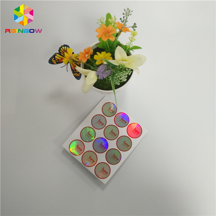 Pencetakan Kustom Menyusut Lengan Bungkus Label Stiker Perekat Hologram Tahan Air