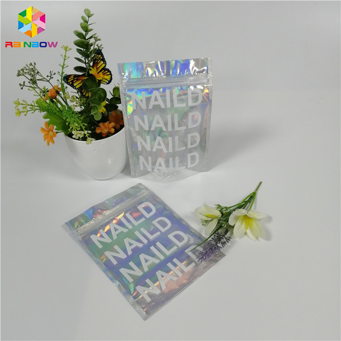 Digital Printing Zipper Plastik Stand Up Aluminium Foil Bag Untuk Kosmetik / Eye Shadow