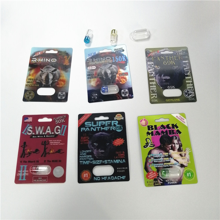 Badak merah 69 Kapsul Pembesaran Penis Jarum Seks Pil Obat Plastik Pack
