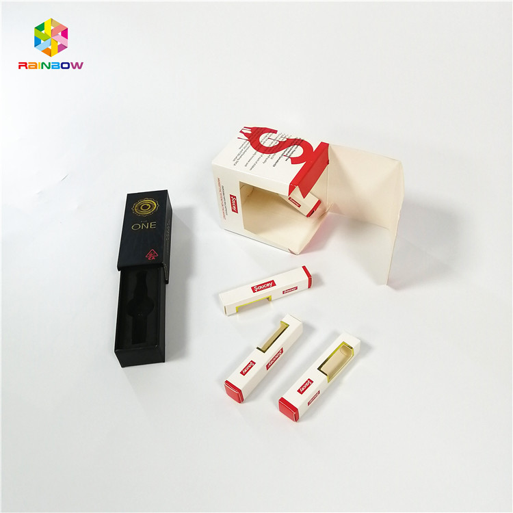 Kustom Dicetak Vape Cartridge Kemasan Kotak Rokok Listrik Kit / Botol Minyak CBD Vape Pack