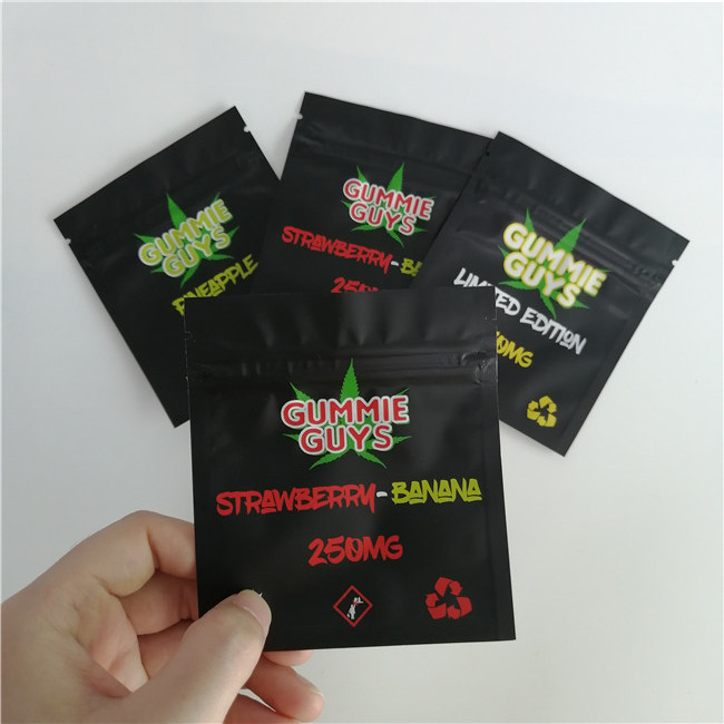 Aluminium Foil Zip Lock Kantong Plastik Kemasan Ditutup Kembali Tiga Sisi Disegel