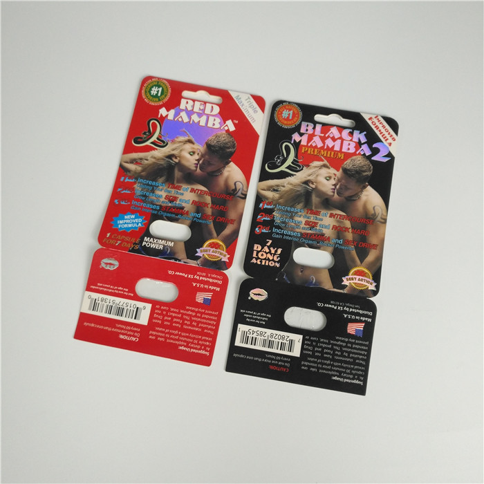 Premier ZEN Blister Pack Packaging Metallic Silver Paper Card Untuk Male Enhancer Capsule