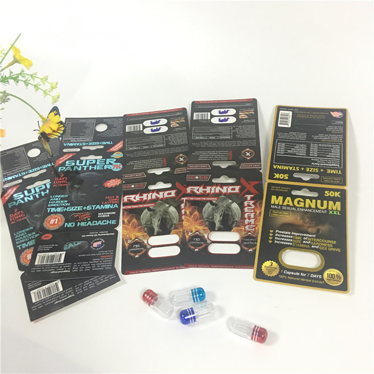 Man Sex Paper Blister Kartu Kemasan Burro 30000 60000 Single Double Hole Dengan Botol