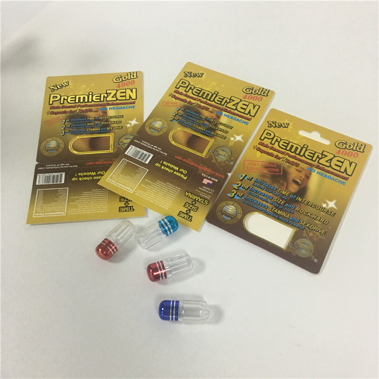 Kartu Kertas Blister Daur Ulang Kali Paling Sulit Laki-laki Peningkatan Kotak Pil Kapsul Seksual