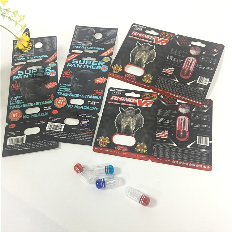 9x / X / Black Panther Blister Pack Packaging Untuk Pria Enhancement Capsule Pill