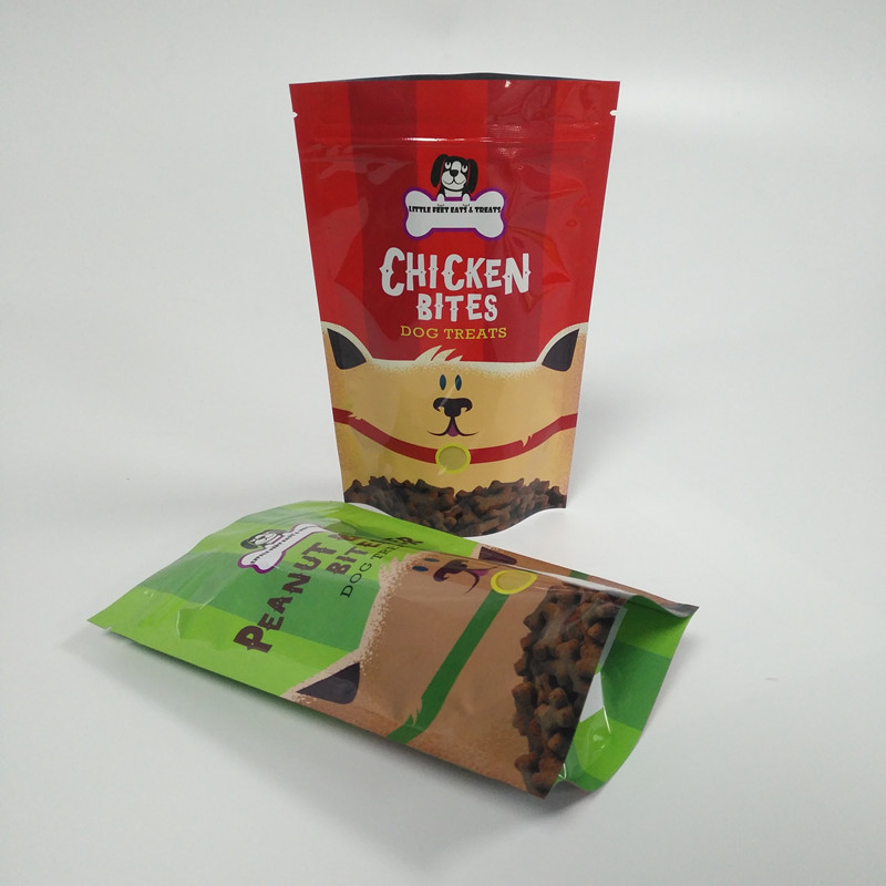 Ziplock Foil Kantong Kemasan Tas Makanan Hewan Peliharaan 120 Mikron Tebal Dengan Jendela Yang Jelas