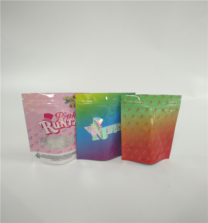 Didaur Ulang Kunci Zip Plastik Kemasan Dupa Herbal Doypack Ritsleting Kantong Logo Cetak Kustom