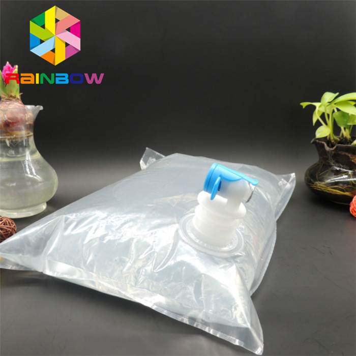 Minuman Spout Pouch Packaging 3L 5L 10L Cetak Kustom Aseptic Bib Bag Dalam Kotak
