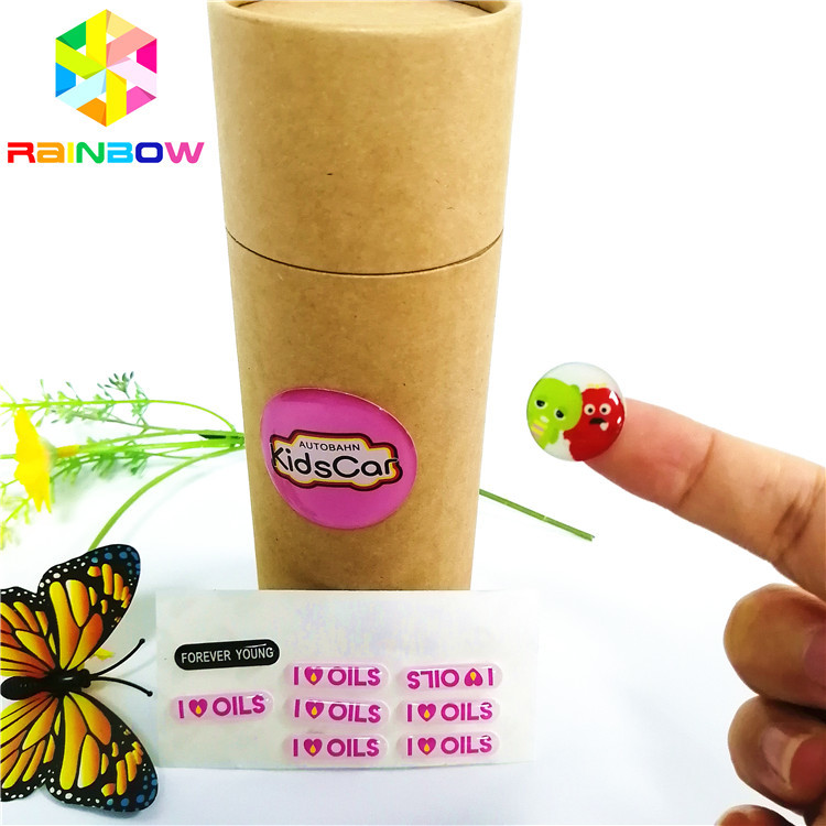 Waterproof Self Adhesive Sticker 3D Epoxy Kubah Logam Logo Cetak Kustom