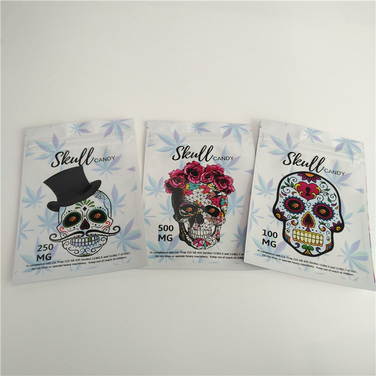 3.5g Kustom Mylar Bags Aluminium Foil Kemasan Untuk Gulma / Herbal / Pil