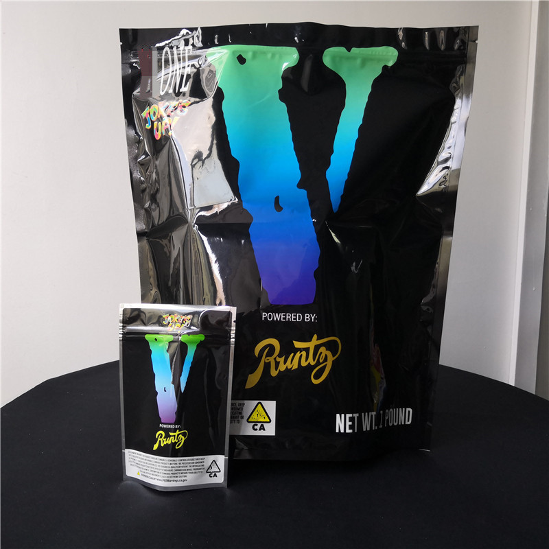 Bau Plastik Bukti Stand Up Pouch Bunga Mylar Packaging Bags Ditutup Kembali