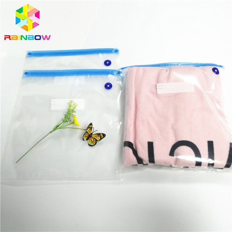 Kantong Plastik Food Grade Kemasan Kustom Batal Vacuum Bag Zipper Top Heat Seal