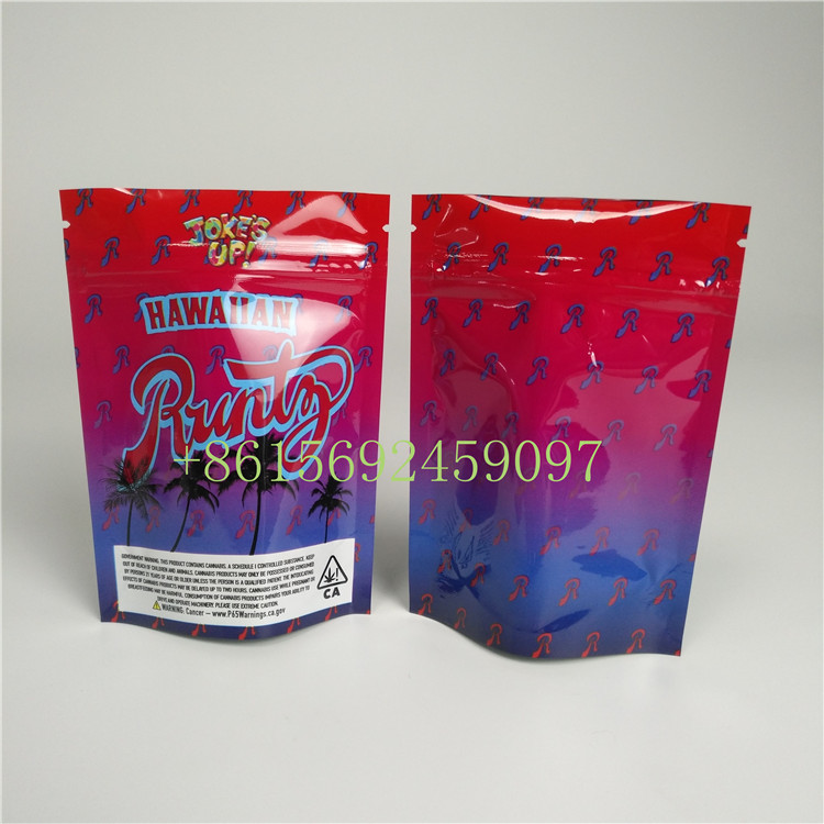 Plastik Zip Lock Kemasan Herbal Dupa Jungle Boys Runtz Weed Cookie Pouch