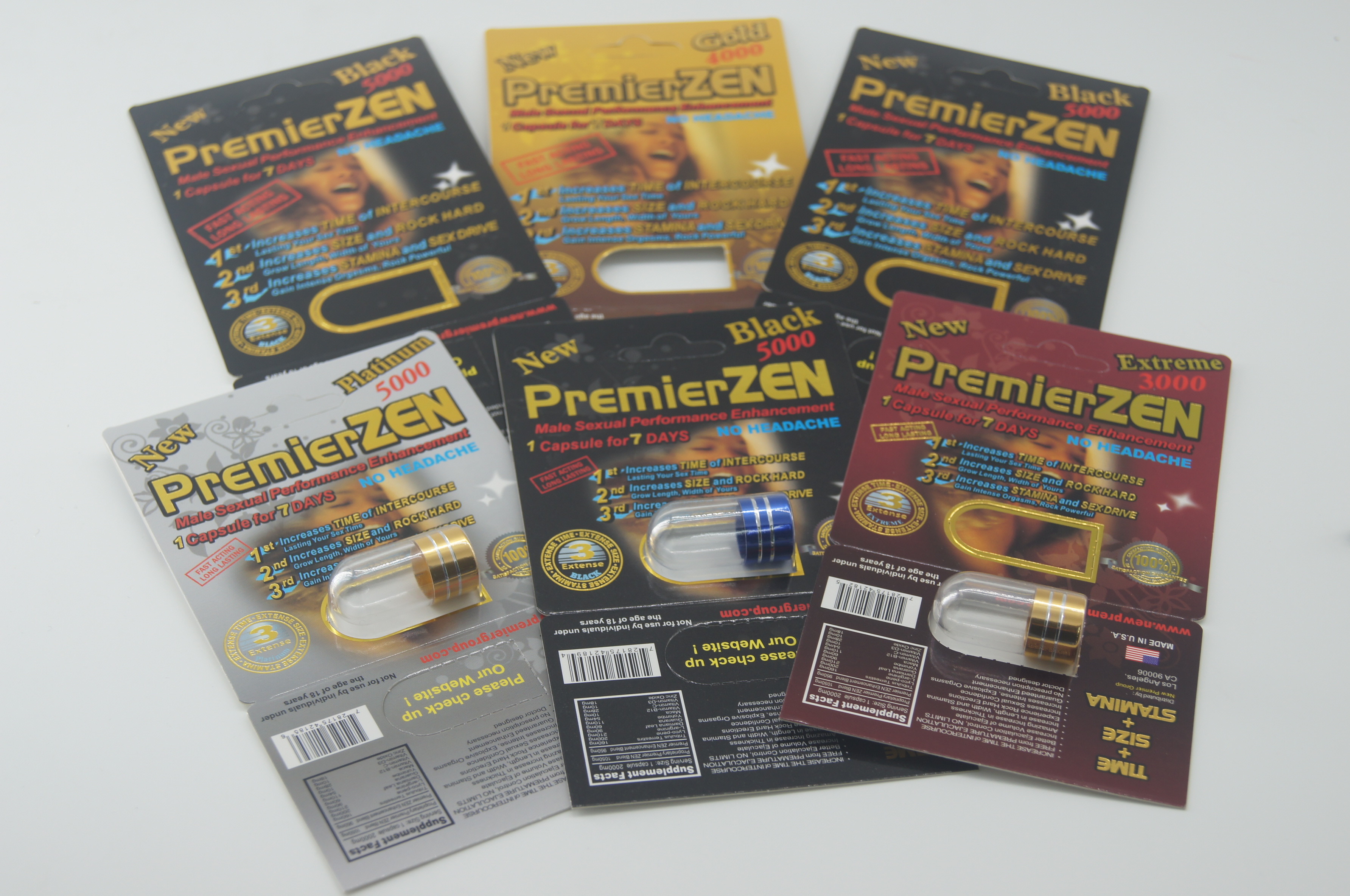 Kemasan Plastik Blister Tahan Air Badak 7000 Pria Peningkatan Pil Seksual