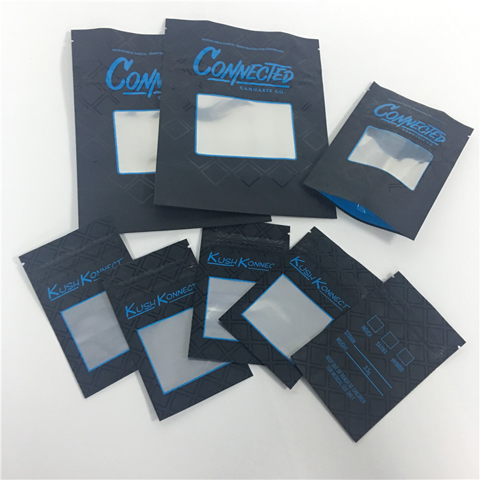 Doypack Herbal Dupa Kemasan Ziplock Berdiri Kantong Untuk Tembakau CBD