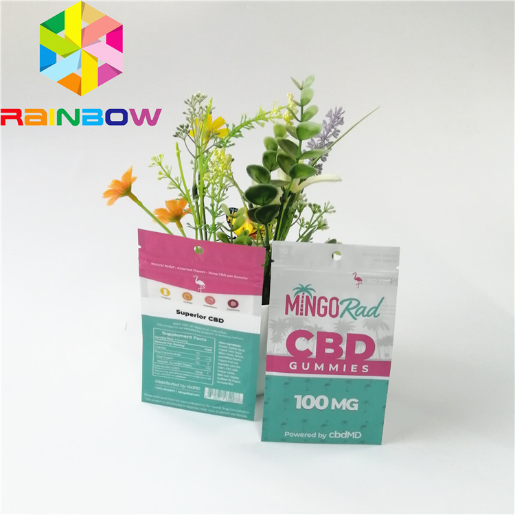Aluminium Foil Kantong Plastik Kemasan Bau Bukti Zipper Top CBD Herbal Incense Pack