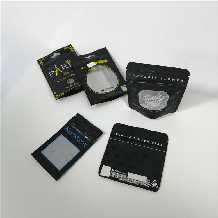 Kantong plastik yang dapat ditutup kembali, Permen Gummy Bear, Kemasan Cbd Weed Hemp 7g 28g