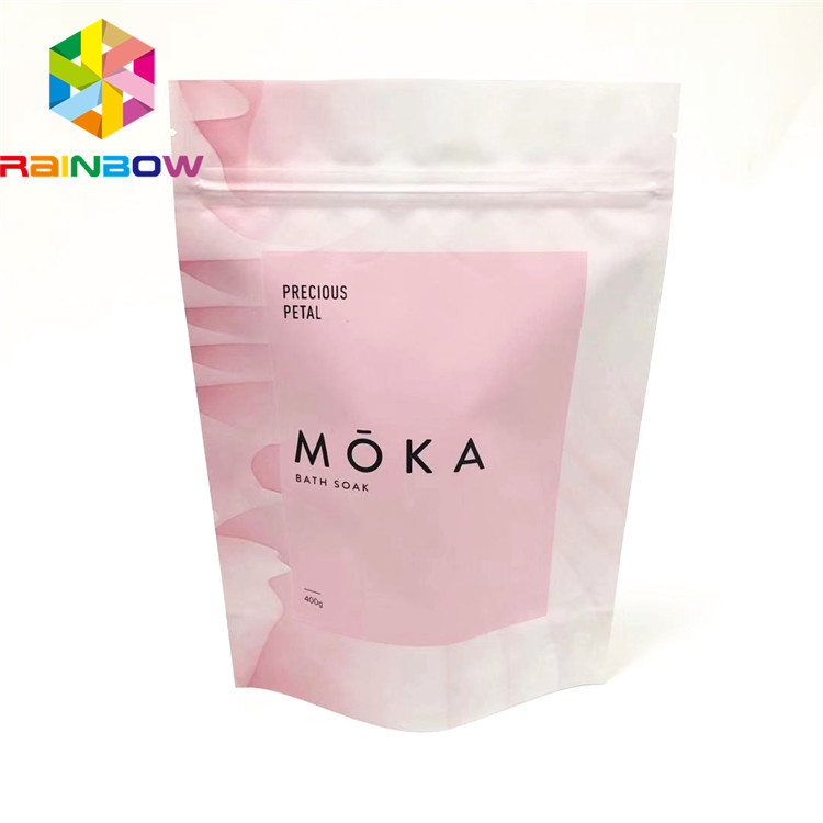 Matt Finish Cbd Bath Salt Kantong Plastik Kemasan Aluminium Foil Ditutup Kembali Untuk Makanan