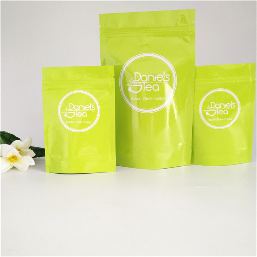 Matt Permukaan Kantong Plastik Kemasan, Kantong Teh Kemasan Teh Aluminium Foil Disesuaikan