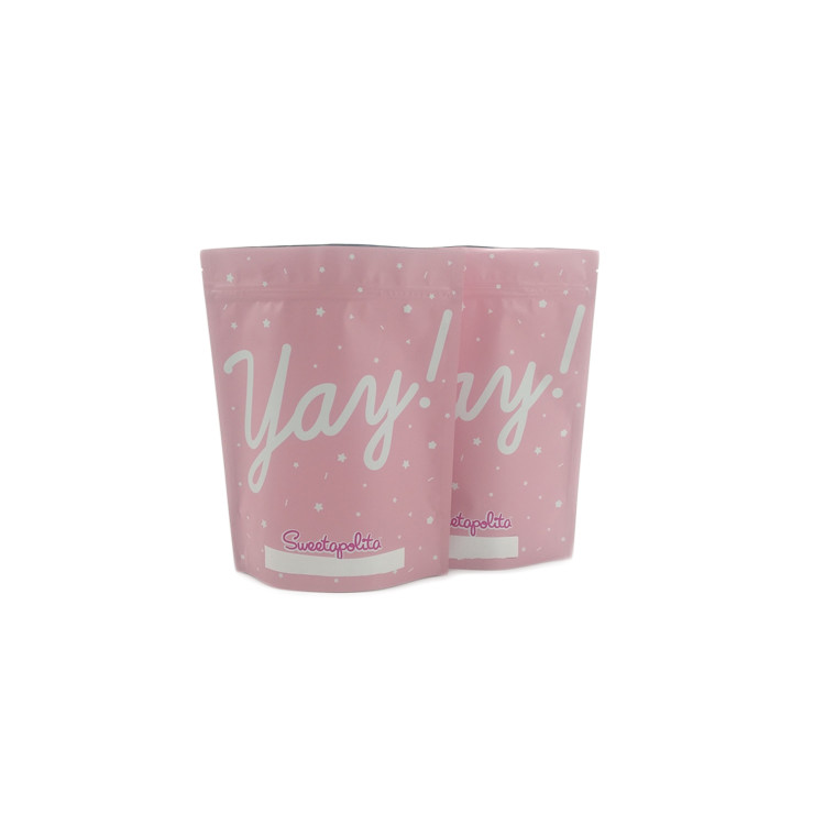 Kantong Plastik yang Dapat Ditutup Ulang Kemasan Ziplock Shinny Natural Scrub Bags Gravure Printing