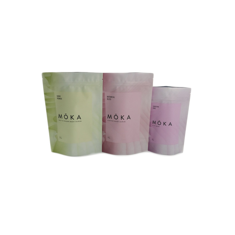 Matte Finish Foil Kantung Kemasan Plastik Aluminium Foil Zipper Mylar Bags