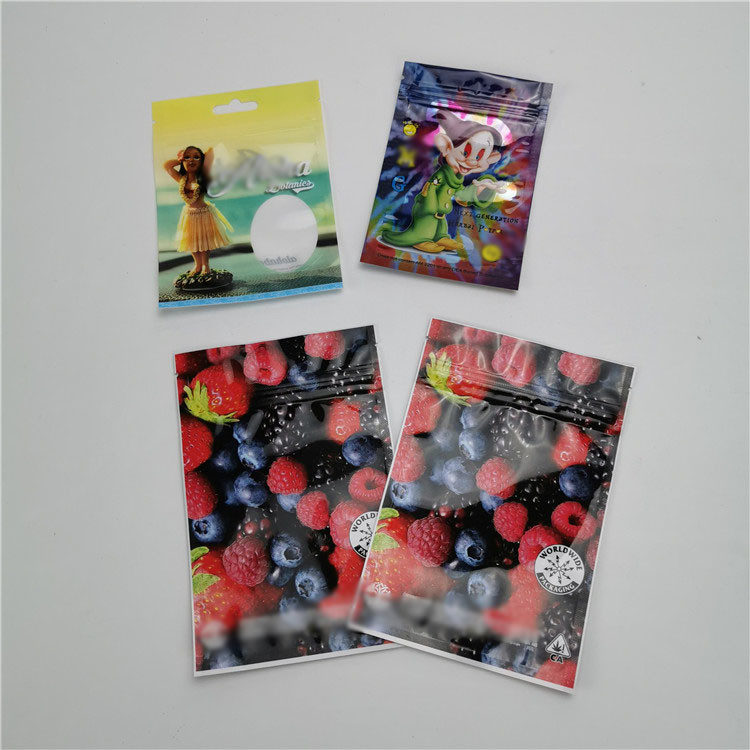 Kantong Plastik CBD Kemasan Aluminium Foil Stand Up Child Proof Bags Ziplock