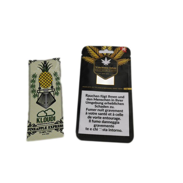 Heat Seal Stand Up Zipper Pouch Bags Didaur Ulang Kemasan Tembakau / Rokok