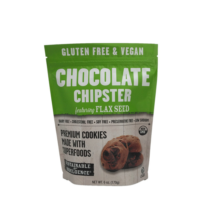 Kemasan Makanan Ringan ziplock Laminated Foil Stand Up Pouch