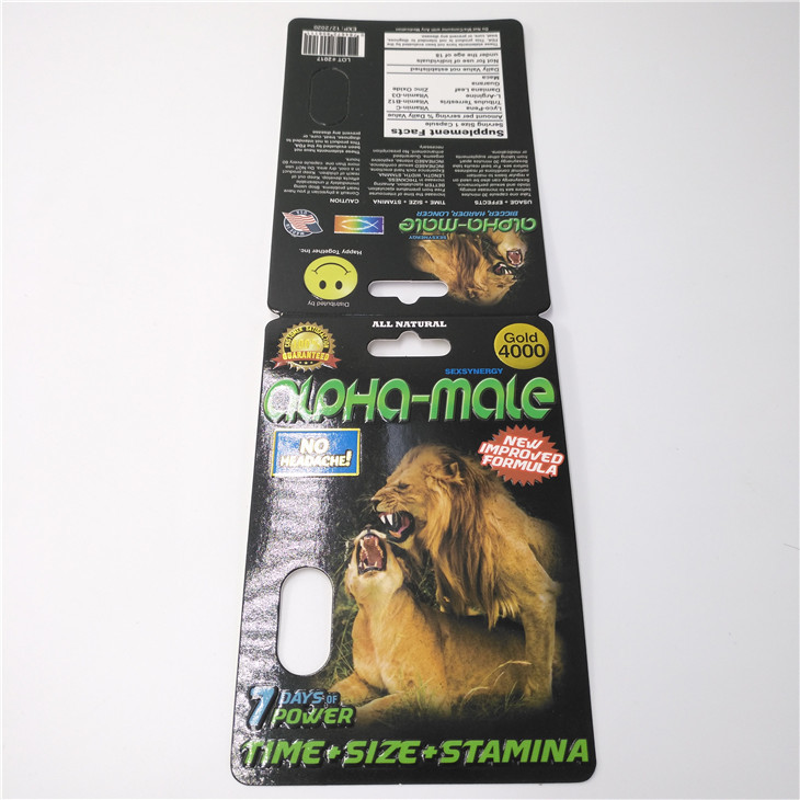 CMYK Warna Disesuaikan Kartu Kemasan Kertas Pil Plastik