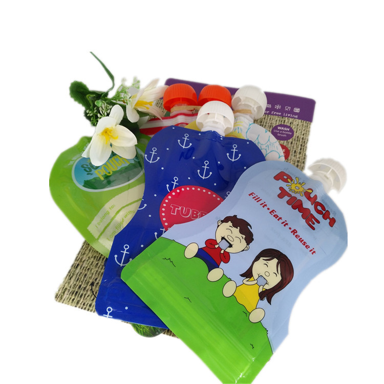 Gravure Printing Reusable Food Packaging Liquid Squeeze Pouch