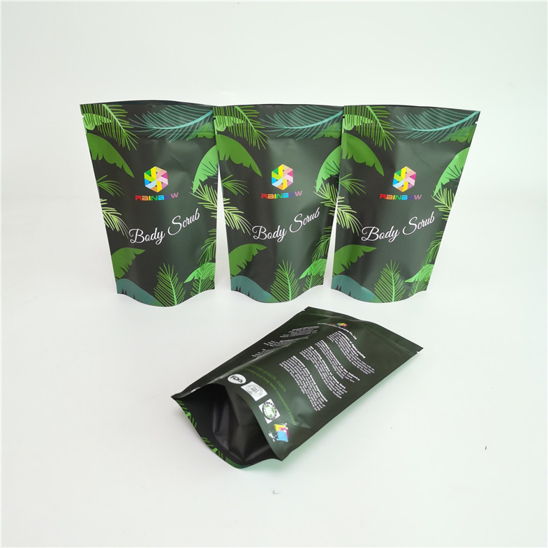 Kustom Dicetak 500g Body Scrub Packaging Bag Untuk Bath Salt Foil Ziplock Pouch