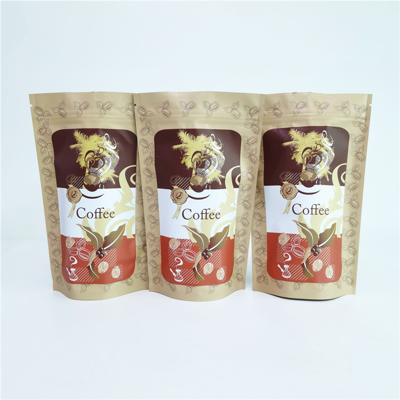 Digital Printing 250g Stand Up Ziplock Coffee Bag Untuk Biji Kopi