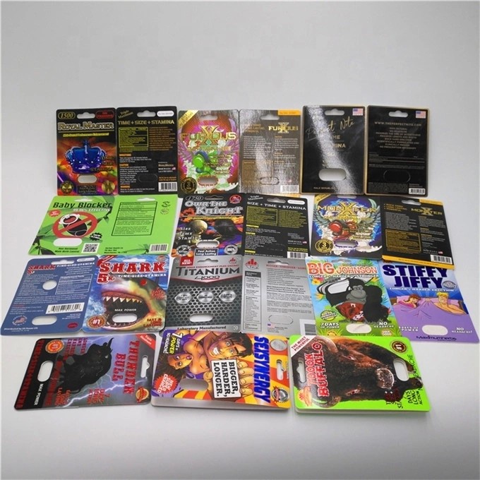 Perempuan Enhancer Pills Kemasan Kotak Display Kartu Dengan Pencetakan Logo Pil Kapsul Kartu Kertas Dan Kotak Display