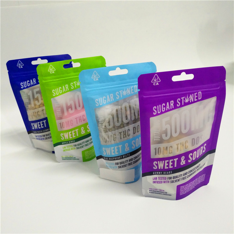 3.5g 1/8oz Smell Proof Tamper Evident Zip Lock Tahan Anak Keluar Mylar Bag Untuk Bunga Rami Kemasan Gummies CBD