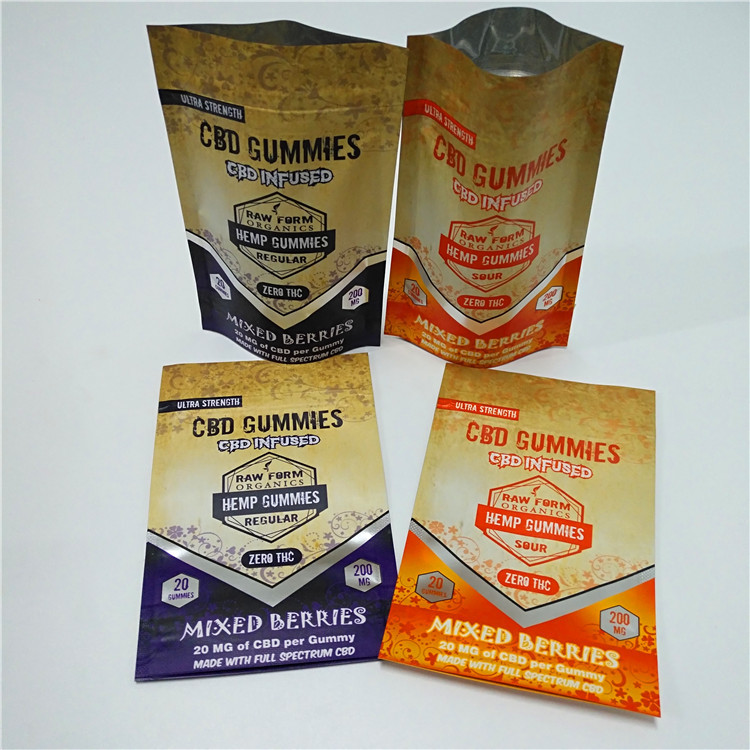 3,5 Gram Kemasan Gulma Bunga Kering Mylar Foil Bags MOPP