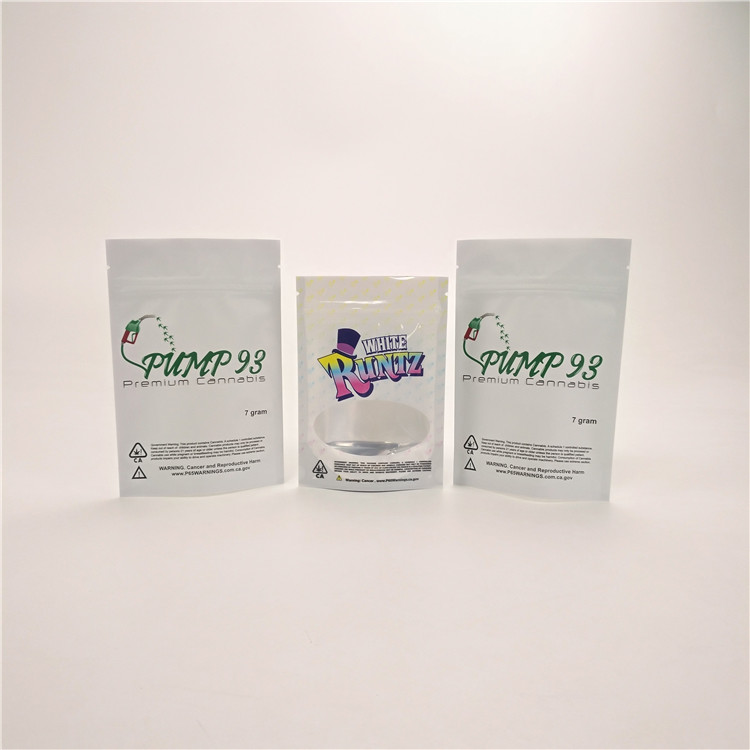 Sampel gratis anak disesuaikan bukti tas CBD runtz cookie hutan kantong obat dengan jendela